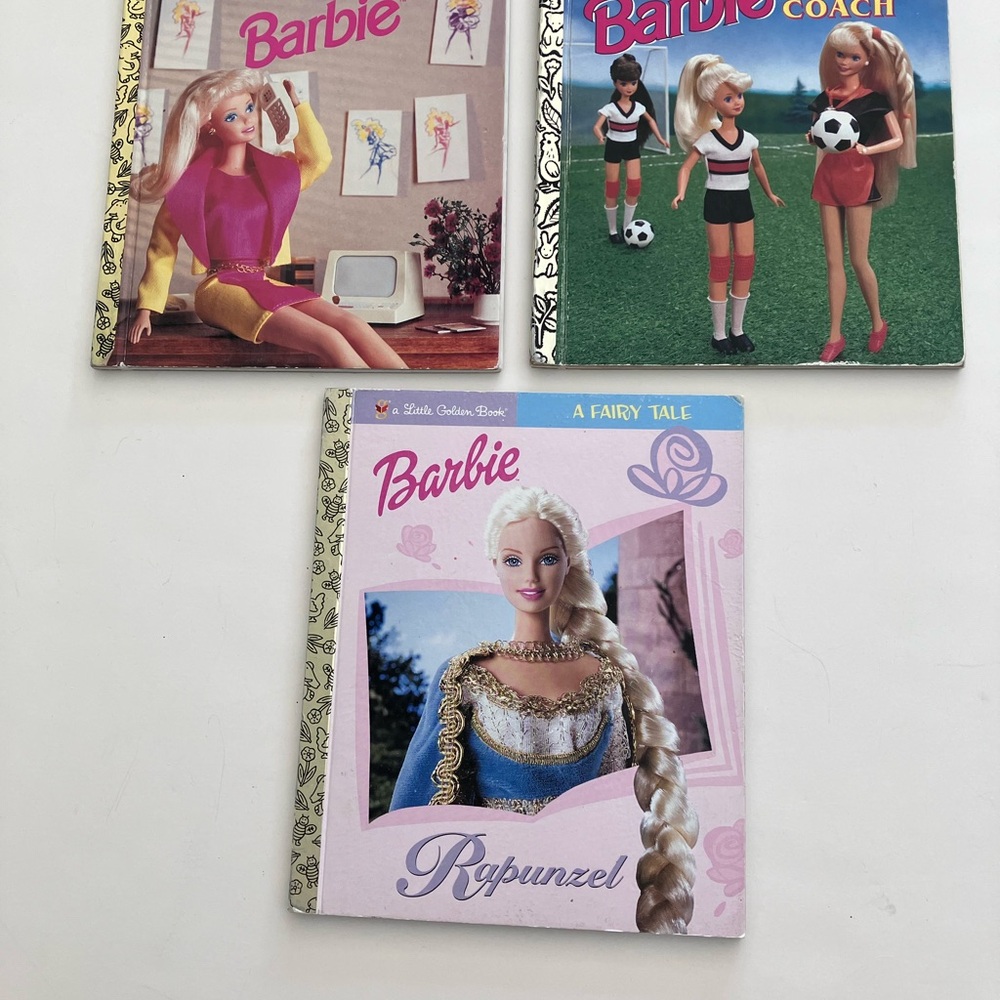 Barbie Storybook Set with Pink and Green Covers